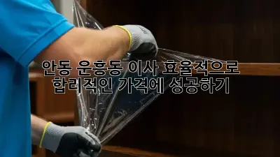 안동 운흥동 이사, 효율적으로 합리적인 가격에 성공하기!