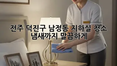 전주 덕진구 남정동 지하실 청소, 냄새까지 말끔하게!